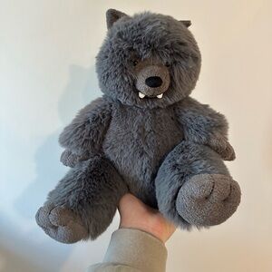 NEW WITH TAGS RETIRED Jellycat Wilf Wolf Plush Soft Werewolf Grey